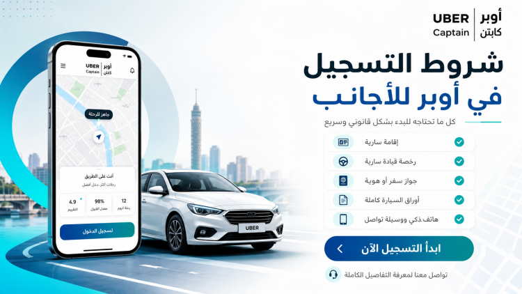 شروط التسجيل في اوبر للأجانب: الأوراق المطلوبة للبدء 